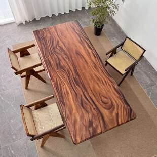 南美胡桃木实木大板原木整板现代茶桌茶台办公桌书桌奥坎大板整板