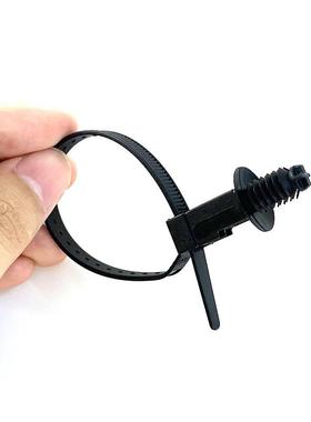 1现货汽车线束捆绑带6.5*65650销式螺头汽车固插定卡扣纹扎带