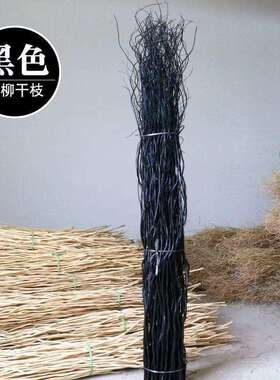 龙柳曲枝干花树枝婚庆拱门装饰。客厅落地干玄柳关隔断F756S66J橱