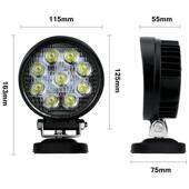 LED工工作灯亚作灯12V携酒式 汽车27W吧泛光灯防水应便急轻型卡车
