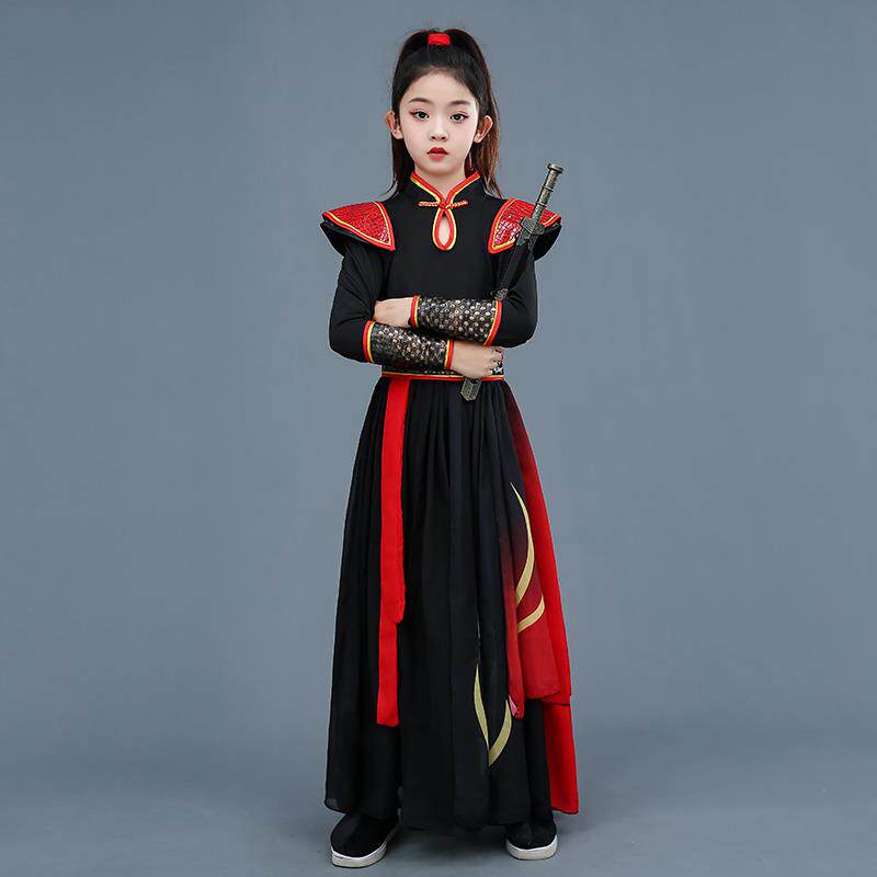 正品儿童舞蹈服中国风骁侠客演剑出服装霍元甲象王装行舞服男女古