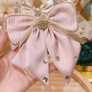 夏季 扎马尾皮套头花头饰发饰 超仙网纱结发圈头绳女2024年新款