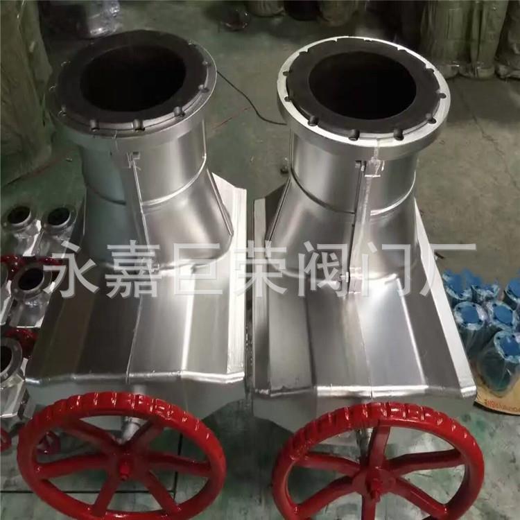 手动铝合金管夹阀 GJ41X-10L 法兰管夹阀 DN40 矿浆 粉尘图片