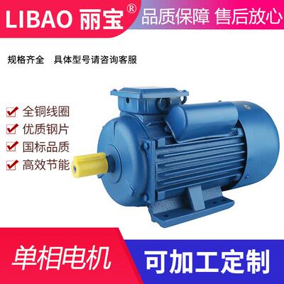 单相大马力电机220V小型2.2/3.0/4.0KW两项铜线电动机单项马达