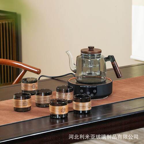 高硼硅玻璃枪把蒸煮一体茶壶大号养生壶家用茶具电陶炉茶炉套装