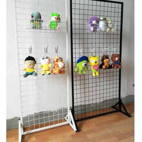 立式网架展示架网格网片挂件收纳架落地移动幼儿园作品展示展会架