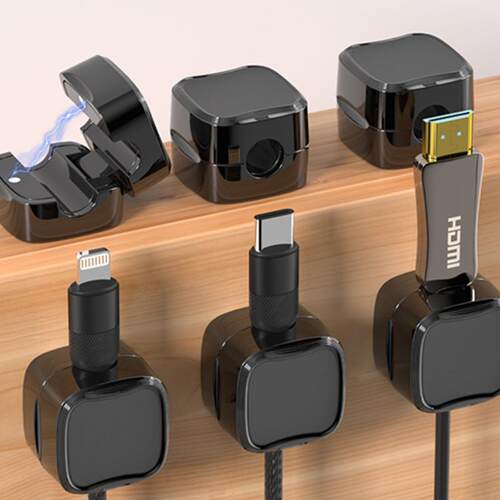 Desktop Magnetic Data Cable Organizer Wire Manager for Phone