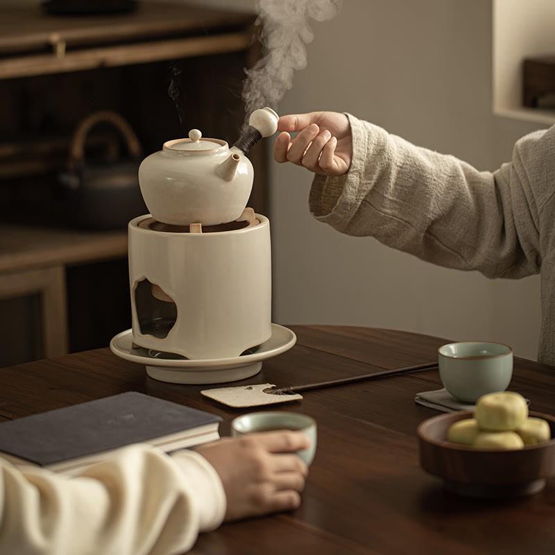 围炉煮茶网红烤火炉套装日式茶壶家用聚会户外陶瓷煮茶炉炭炉泡茶