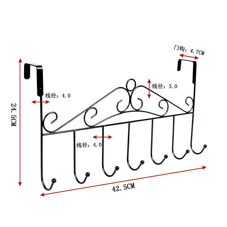 门后挂钩宿舍卧室门上挂架强力无痕衣帽钩挂收纳置物架墙上挂衣架