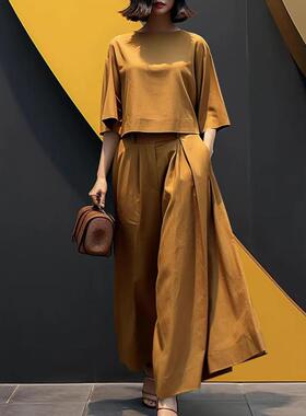 Women's 2 Piece Lounge Set | 3 / 4 Sleeve Top & Wide Leg