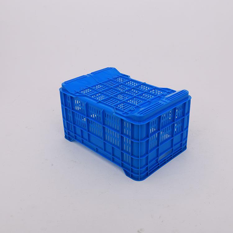 蓝色凹口塑料菜筐575-320低口塑胶菜筐脚水果筐西红柿蔬菜框