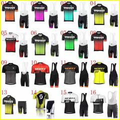 跨境热卖SCOTT短袖骑行服套装背带短裤自行单车骑行服套装亚马逊