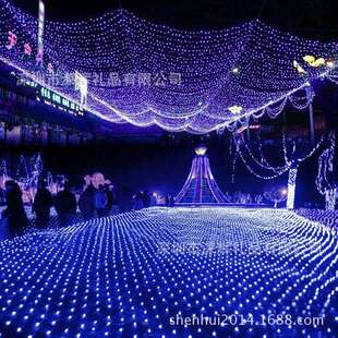 LED节日网灯 漫天星装饰彩灯 景点装饰网灯4*6米网灯