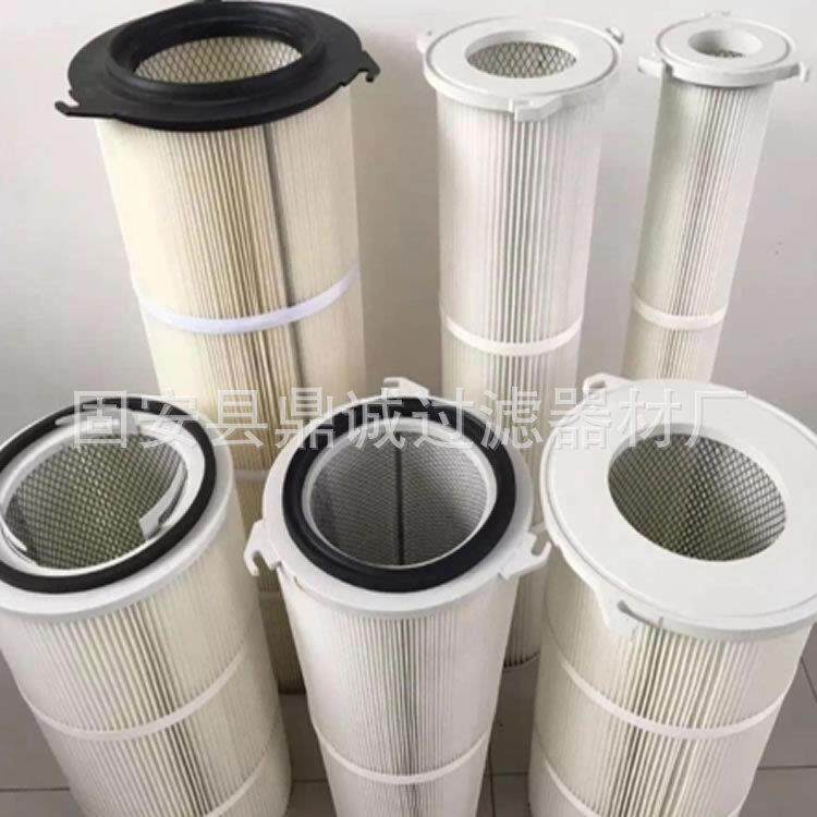 工业除尘滤芯滤筒卡式红色注铸胶三耳爪快拆搅拌站仓顶除尘器配件