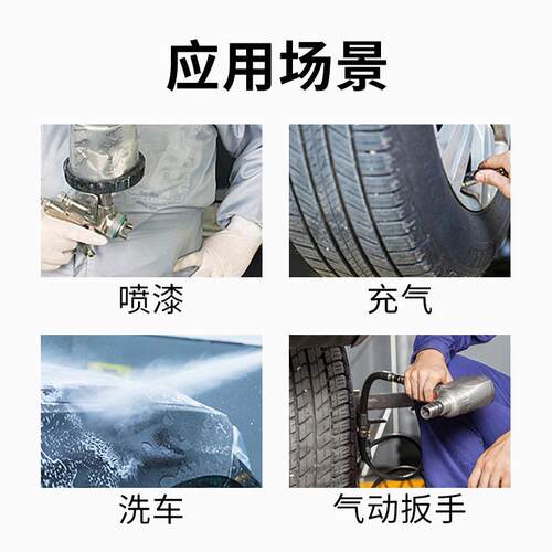 圣帕无油低音空压机SP-2000W*3 150L便携高压木工喷涂打气泵380V