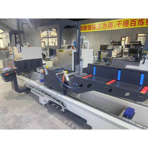 550内摆专切锯系统门窗断桥铝加工设备铝型材切割锯双头数控45度