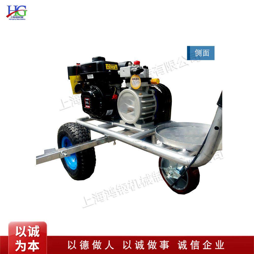 手推式冷喷划线机 双枪冷喷式线漆喷涂设备 斑马线停车场标线设备