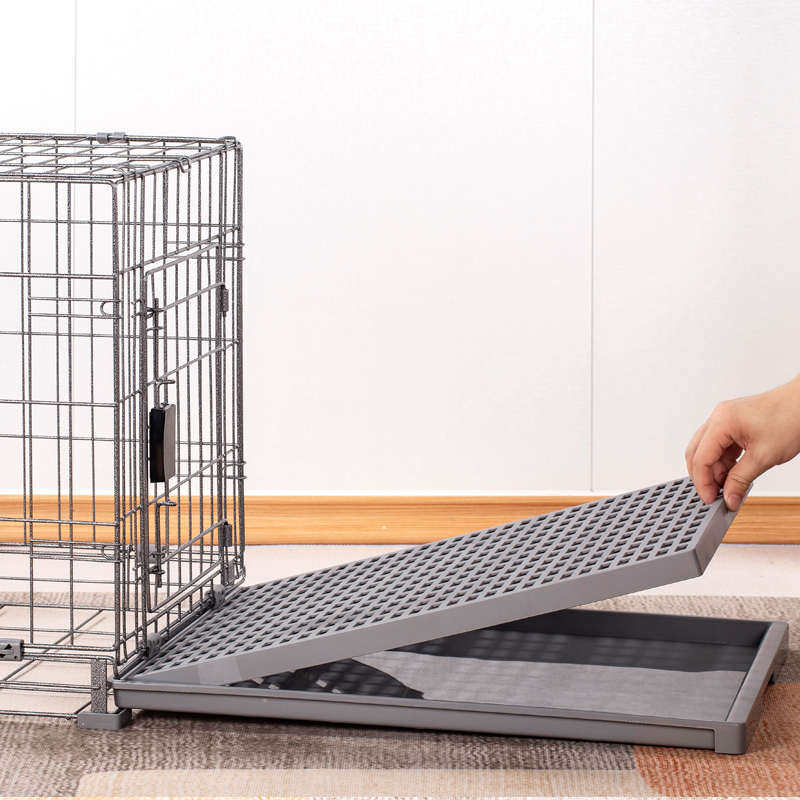 狗笼出厂价底网分离多尺寸大型中小型犬加粗折叠宠物笼厂家带侧门