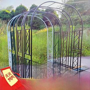 新款拱形花门架定做加粗架子简易爬藤花架拱门室外花园爬藤架包邮