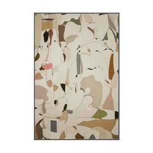 赤贫侘寂风客厅装饰画抽象艺术餐厅墙面壁画高级感玄关走廊挂画