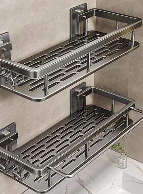 Wall-mounted storage rack for bathroom, including shelves an