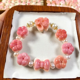 直播专拍链接 璎珞配饰 女王贝胖花兔子手串手链项链diy配饰吊坠