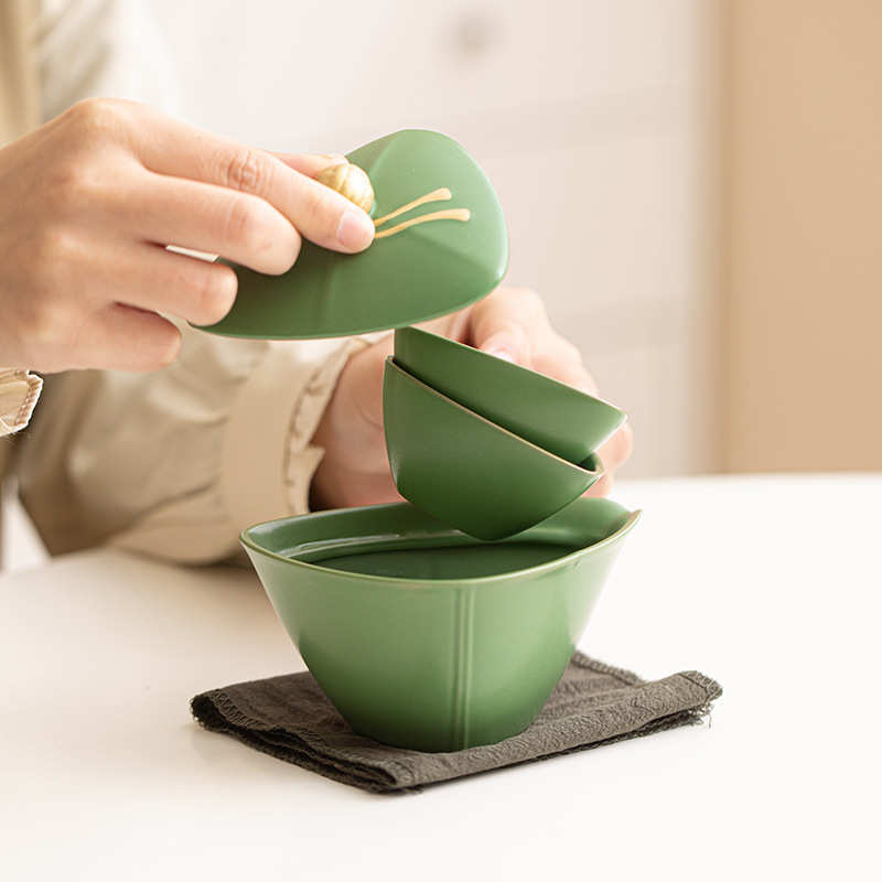 端午节旅行茶具套装户外便携露营一壶两杯礼品搭配公司伴手礼LOGO