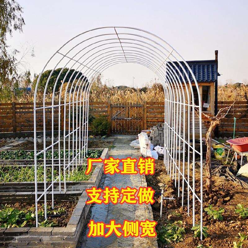 铁艺拱门门栅格蔷装饰菜围栏落地防锈户外架子庭院爬藤花弧形花园