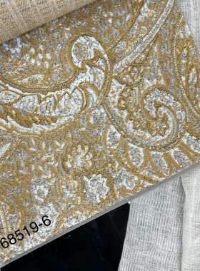 门幅290cm复古古典美式法式羊绒质感提花窗帘布样板房抱枕布料