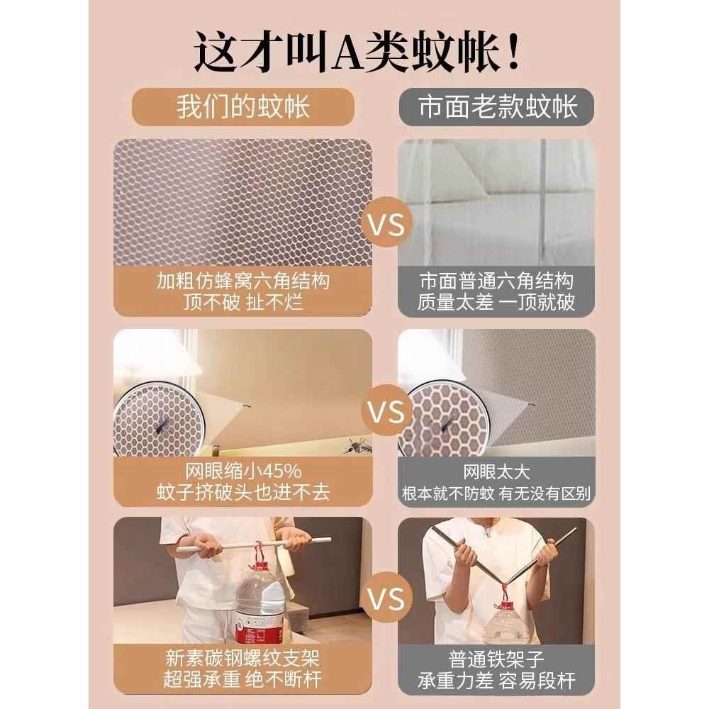 全底防摔古蚊帐202503182026新款用装卧室免安蒙包婴儿童防掉床1.