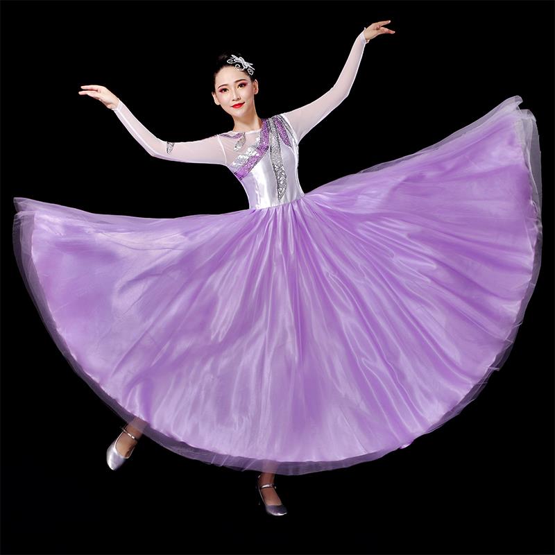 正品2025新款大气开场出舞大摆裙演服女人代舞台表现演歌伴成舞蹈