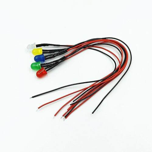 F8灯珠3V6V12V24V36V48V110V220V电源信号指示灯8MMLED发光二极管
