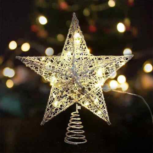 LED Christmas Tree Topper Star Lights Battery Powered Living