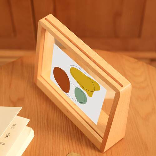 亚克力实木相框摆台创意梯形6寸六7七8八10 照片摆件画框装裱空框