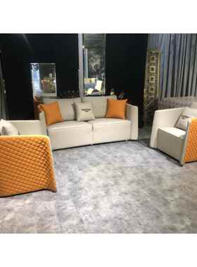 轻奢沙发组合北欧后现代简约沙发港式洽谈椅客厅组合家具