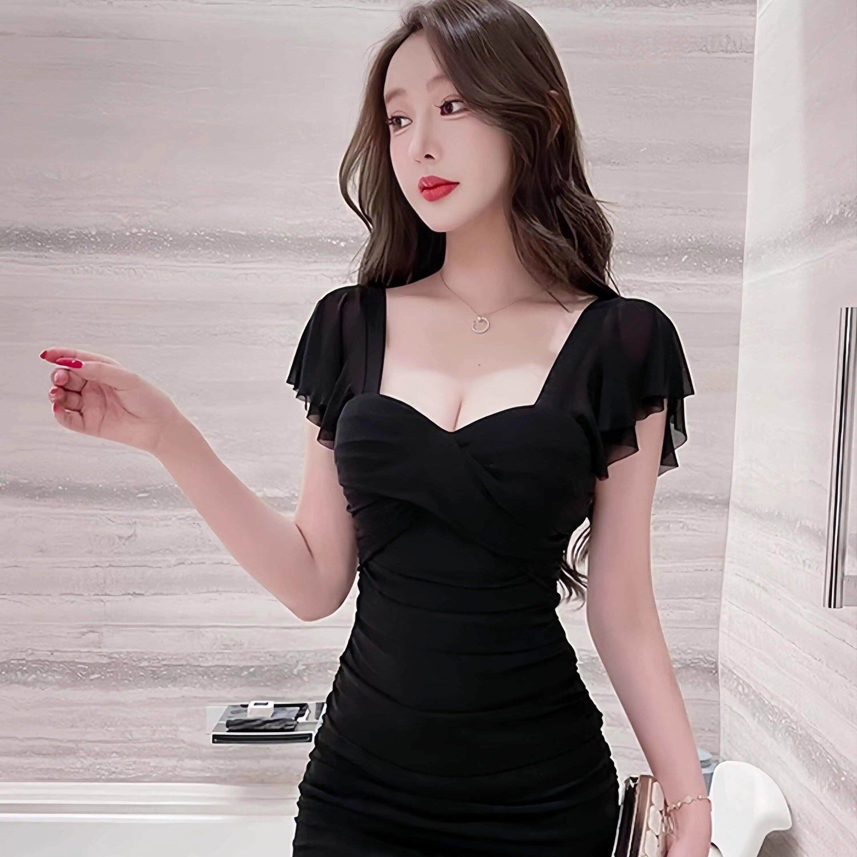 夜场女装性感连衣裙夜总店酒吧上班衣服气质技师美容养生工衣