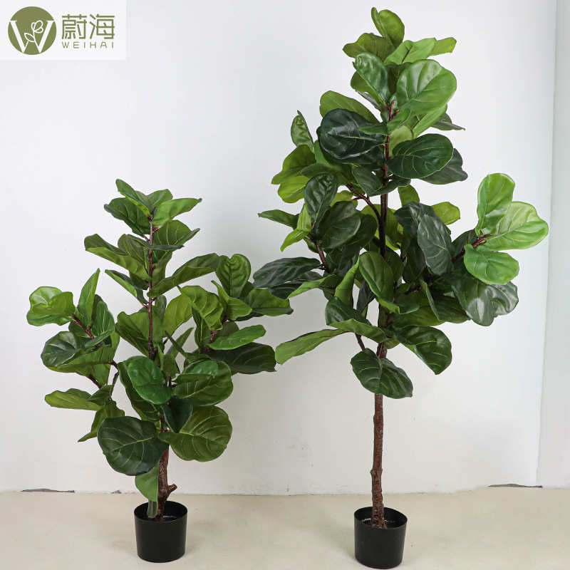 北欧仿真绿植盆栽龙舌兰客厅装饰落地摆件假盆景琴叶榕仿真植物