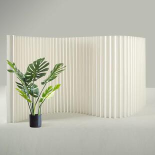 创意风琴纸墙折叠屏风房间办公室餐厅分隔挡板高隔断可移动屏熙锦
