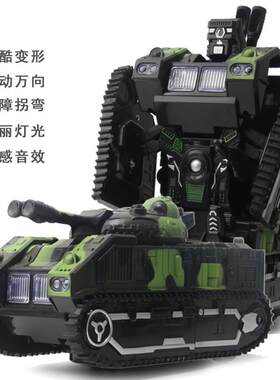 儿童坦克变形机器人模型男孩坦克战车装甲车士兵模型开发智力玩具