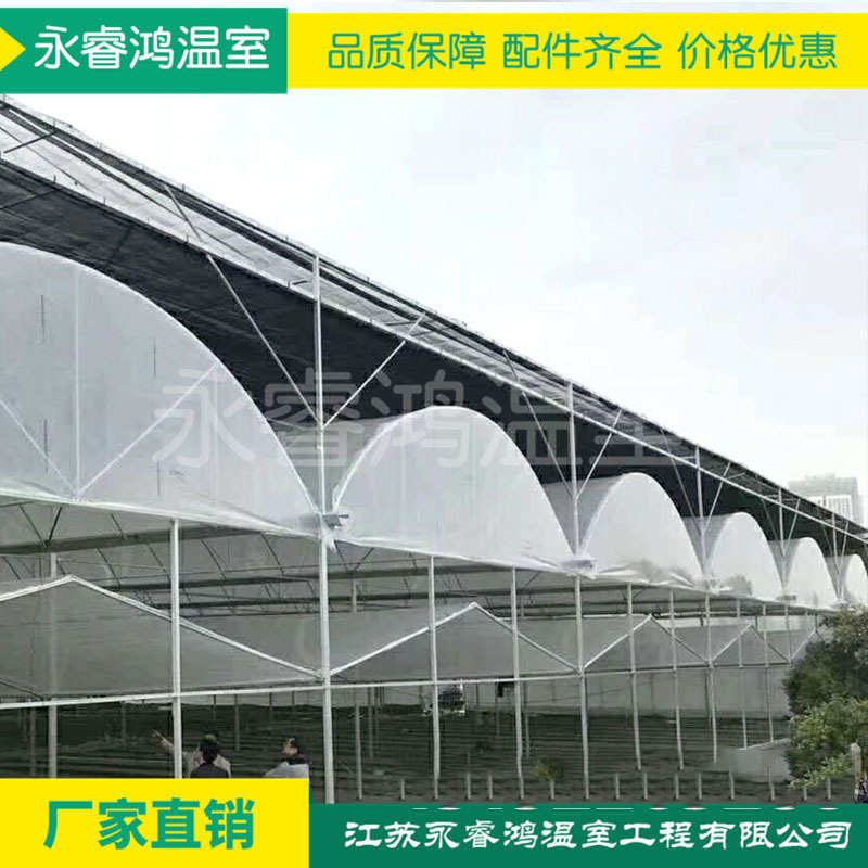 【温室大棚】遮阳保温连栋温室大棚 镀锌简易管育苗玻璃温室大棚