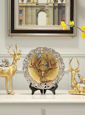 欧式鹿摆件酒柜装饰品创意客厅电视柜玄关摆设装饰工艺礼品摆饰招