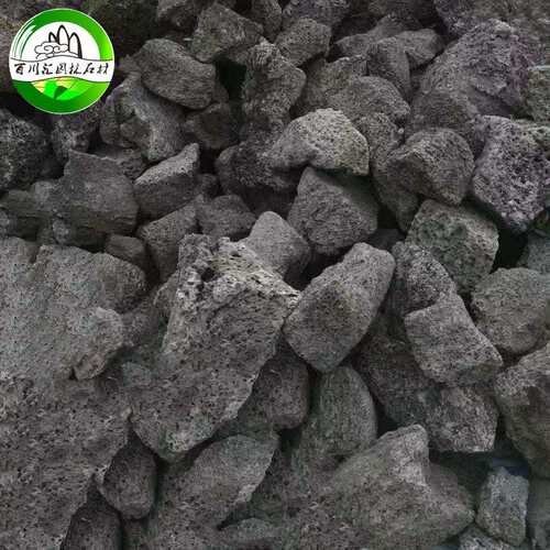 厂家直销黑色火山岩黑色熔岩石垒墙石黑色洞石黑色造景石置景石头
