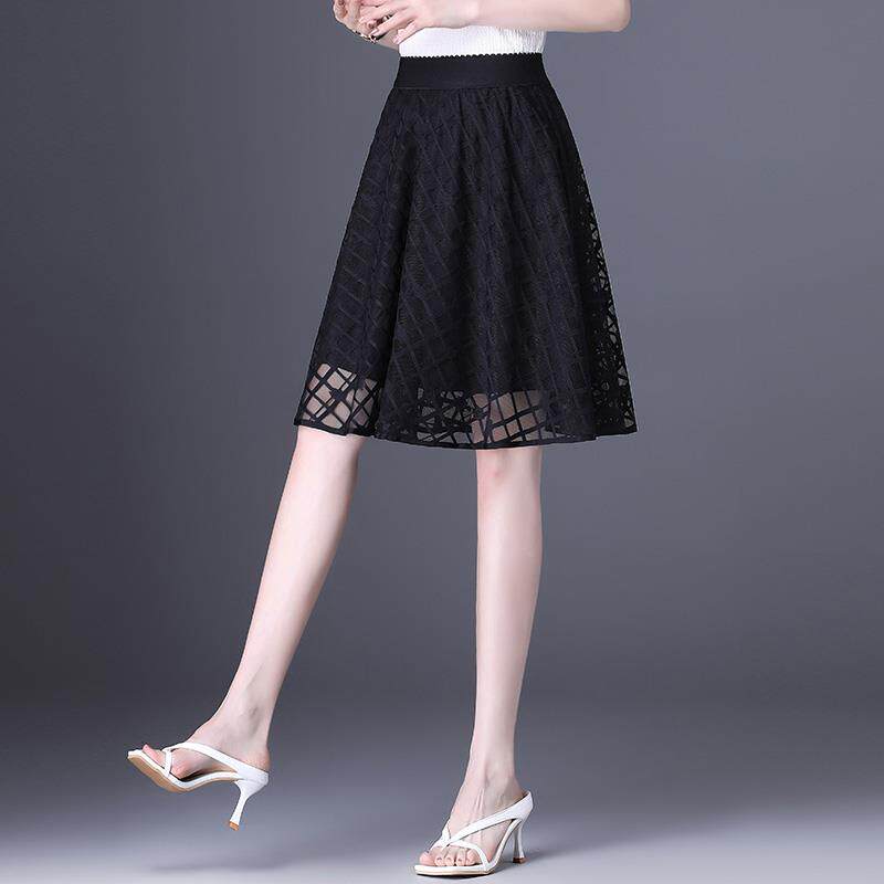 网纱半身裙沙裙子蓬蓬裙小个子a字裙伞裙女2024夏季新款显瘦短裙