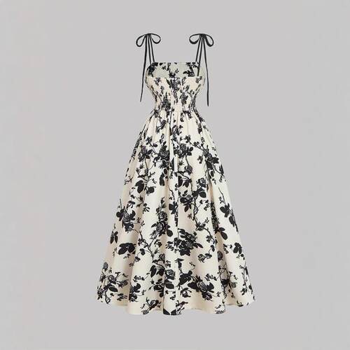 Women's floral print camisole back to school dress, sun