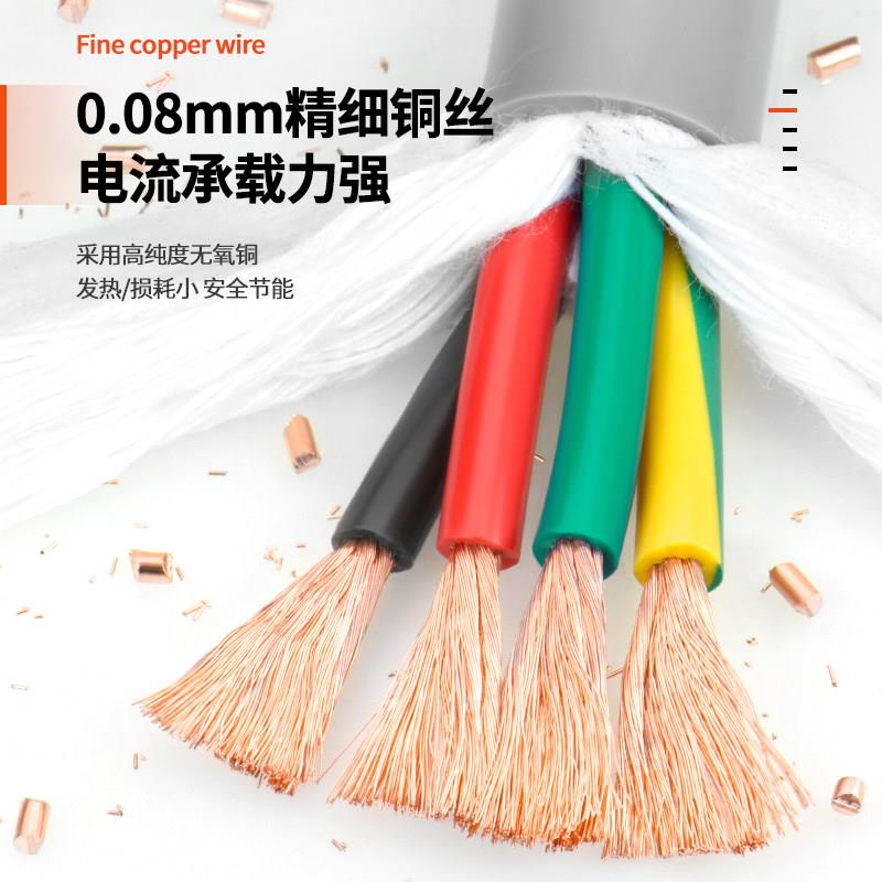 TRVV高柔性耐弯折拖链电缆线2 3 4 5芯0.15/0.2/0.3/0.5/0.75平方