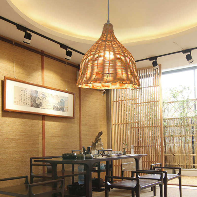 藤编吊灯手工编织灯罩禅意卧室客厅餐厅酒吧婚庆灯复古藤艺吊灯,家装灯饰光源,客厅吊灯,淘宝优惠券,粉丝福利购,淘宝优惠卷