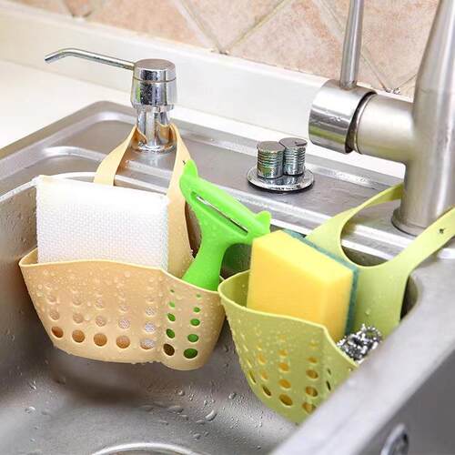 Adjustable Sink Hanging Bag with Snap-on Storage Basket, Kit