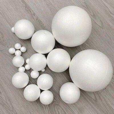 10/50/100PCS DIY Round Styrofoam Balls Christmas Ball White