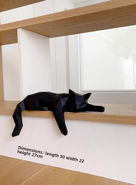 躺着的猫不想成为什么，手工DIY立体声站立的动物饰品，简单风格