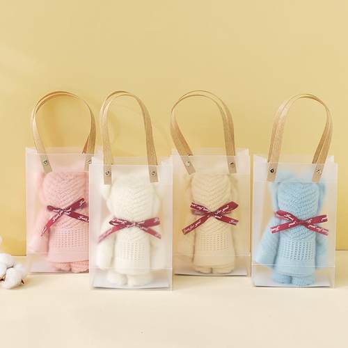 纯棉小熊毛巾伴手礼全棉吸水毛巾婚礼礼品毛巾娃娃手礼巾一件